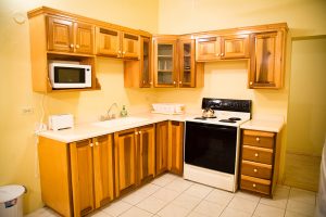 fully equipped kitchen at vacation rental - choose to be happy